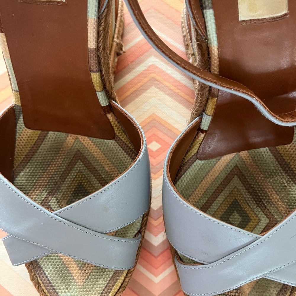Valentino light blue wedges